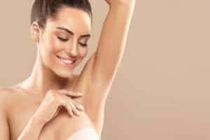 Arm lift patient showing smoother upper arm contour after brachioplasty procedure
