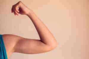 Woman's elbow isolated